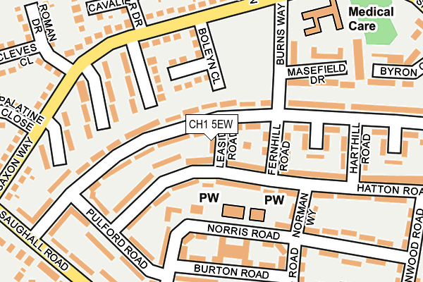 CH1 5EW map - OS OpenMap – Local (Ordnance Survey)