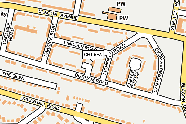 CH1 5FA map - OS OpenMap – Local (Ordnance Survey)