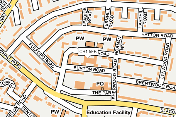 CH1 5FB map - OS OpenMap – Local (Ordnance Survey)