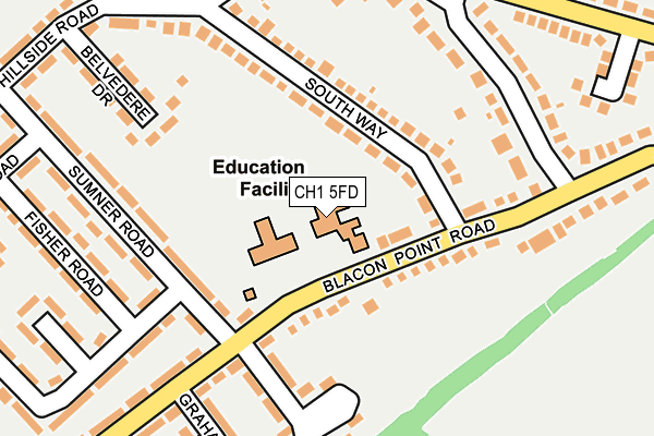 CH1 5FD map - OS OpenMap – Local (Ordnance Survey)