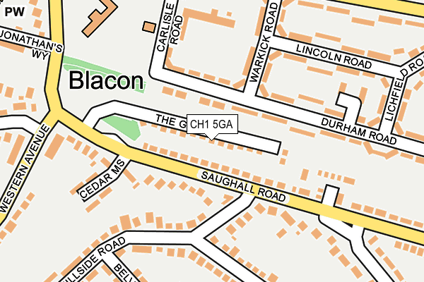 CH1 5GA map - OS OpenMap – Local (Ordnance Survey)