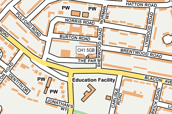 CH1 5GB map - OS OpenMap – Local (Ordnance Survey)