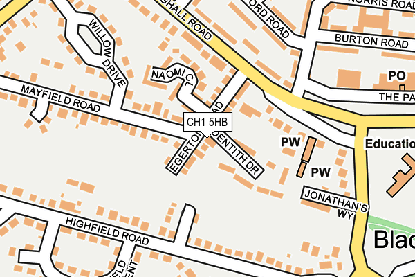 CH1 5HB map - OS OpenMap – Local (Ordnance Survey)
