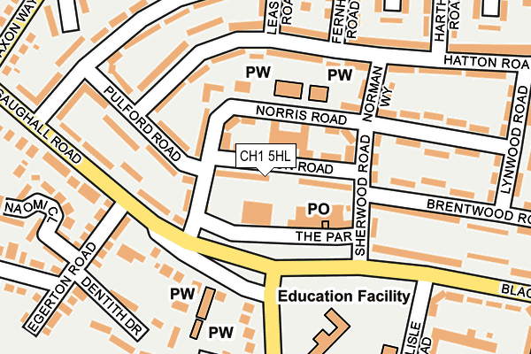 CH1 5HL map - OS OpenMap – Local (Ordnance Survey)