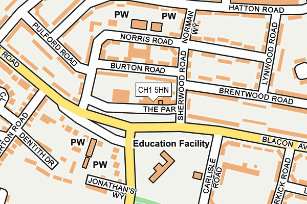 CH1 5HN map - OS OpenMap – Local (Ordnance Survey)