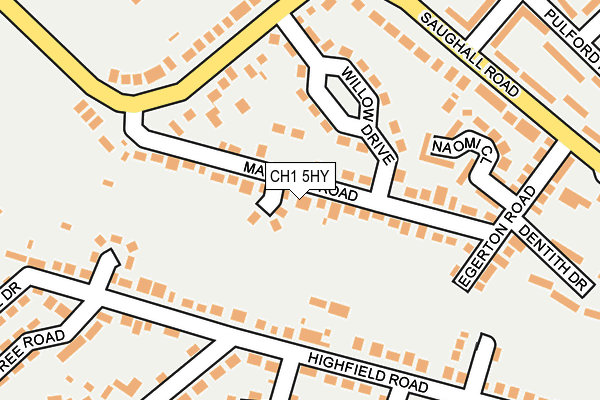 CH1 5HY map - OS OpenMap – Local (Ordnance Survey)