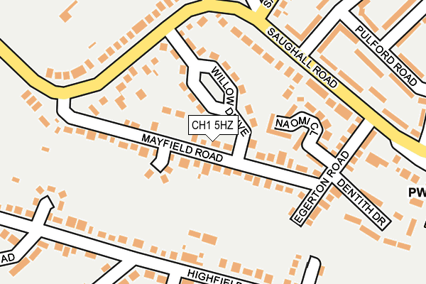 CH1 5HZ map - OS OpenMap – Local (Ordnance Survey)