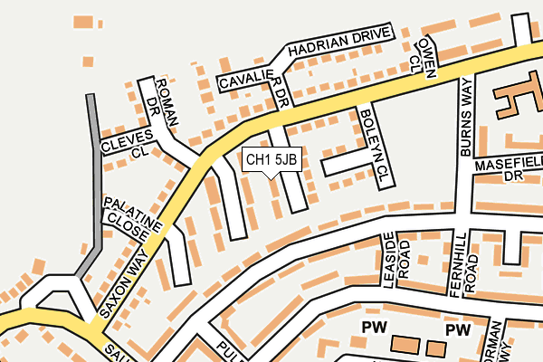 CH1 5JB map - OS OpenMap – Local (Ordnance Survey)