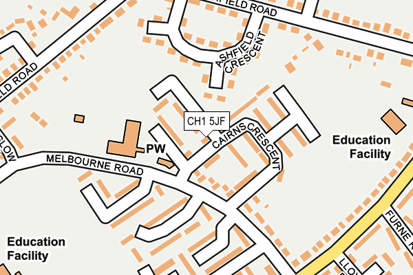 CH1 5JF map - OS OpenMap – Local (Ordnance Survey)