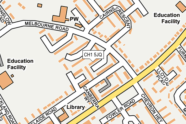 CH1 5JQ map - OS OpenMap – Local (Ordnance Survey)