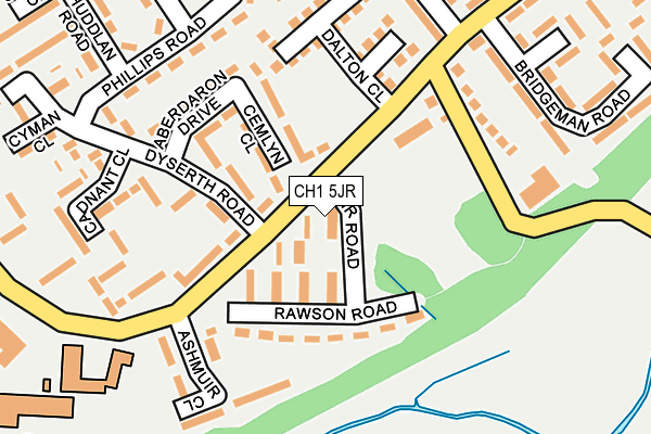 CH1 5JR map - OS OpenMap – Local (Ordnance Survey)