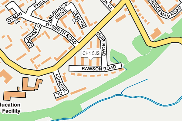 CH1 5JS map - OS OpenMap – Local (Ordnance Survey)