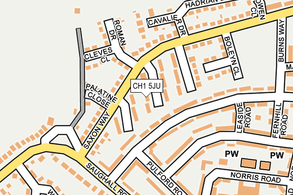 CH1 5JU map - OS OpenMap – Local (Ordnance Survey)