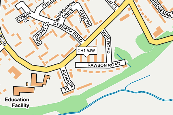 CH1 5JW map - OS OpenMap – Local (Ordnance Survey)