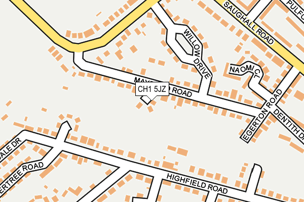 CH1 5JZ map - OS OpenMap – Local (Ordnance Survey)