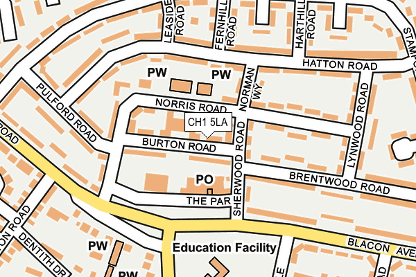 CH1 5LA map - OS OpenMap – Local (Ordnance Survey)