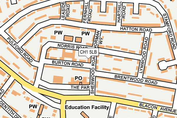 CH1 5LB map - OS OpenMap – Local (Ordnance Survey)