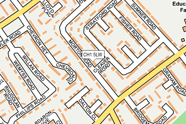 CH1 5LW map - OS OpenMap – Local (Ordnance Survey)