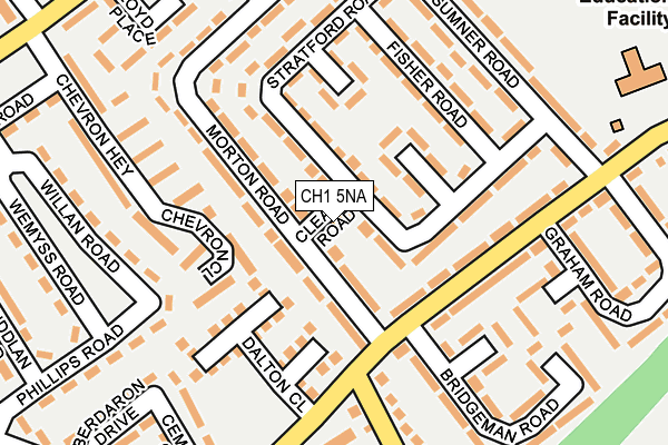 CH1 5NA map - OS OpenMap – Local (Ordnance Survey)