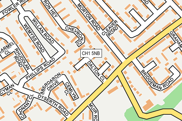 CH1 5NB map - OS OpenMap – Local (Ordnance Survey)