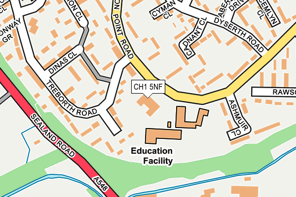 CH1 5NF map - OS OpenMap – Local (Ordnance Survey)