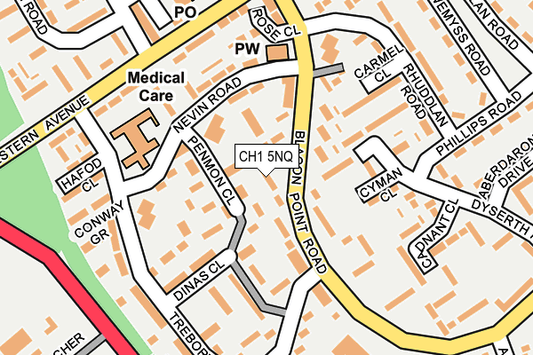 CH1 5NQ map - OS OpenMap – Local (Ordnance Survey)