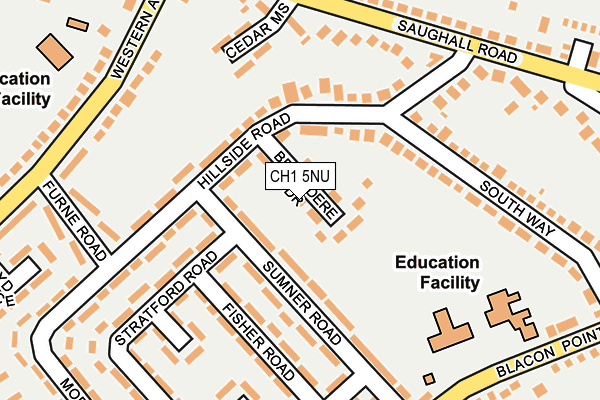 CH1 5NU map - OS OpenMap – Local (Ordnance Survey)
