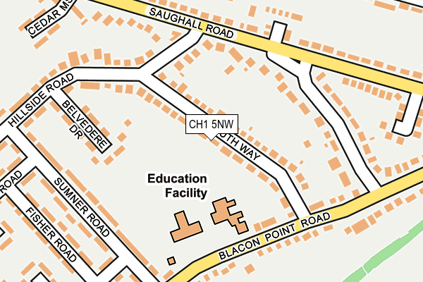 CH1 5NW map - OS OpenMap – Local (Ordnance Survey)