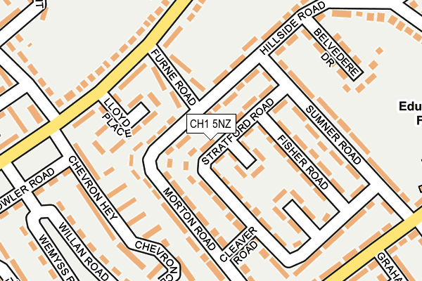 CH1 5NZ map - OS OpenMap – Local (Ordnance Survey)