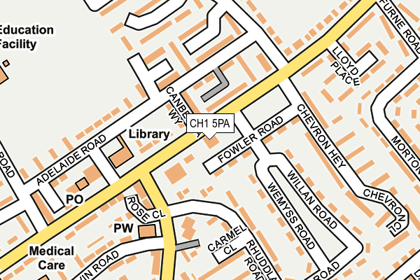 CH1 5PA map - OS OpenMap – Local (Ordnance Survey)