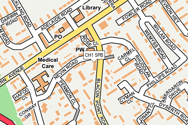 CH1 5PB map - OS OpenMap – Local (Ordnance Survey)