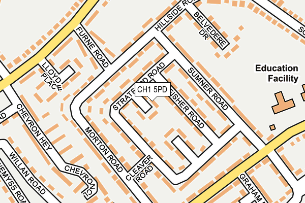 CH1 5PD map - OS OpenMap – Local (Ordnance Survey)