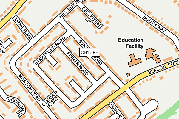 CH1 5PF map - OS OpenMap – Local (Ordnance Survey)