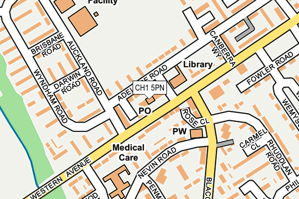 CH1 5PN map - OS OpenMap – Local (Ordnance Survey)