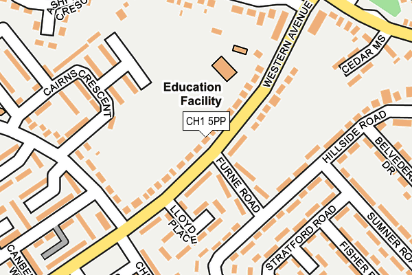 CH1 5PP map - OS OpenMap – Local (Ordnance Survey)