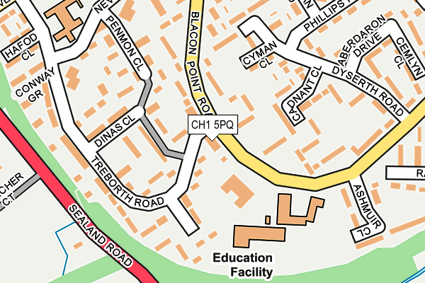 CH1 5PQ map - OS OpenMap – Local (Ordnance Survey)