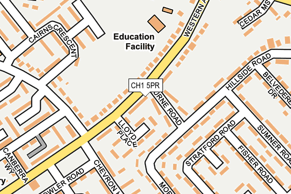 CH1 5PR map - OS OpenMap – Local (Ordnance Survey)