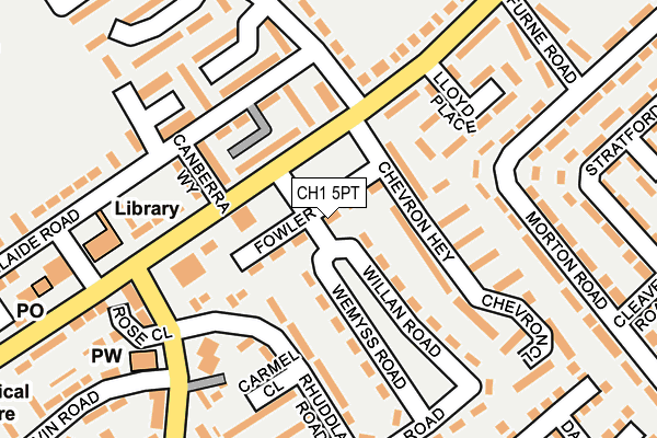 CH1 5PT map - OS OpenMap – Local (Ordnance Survey)