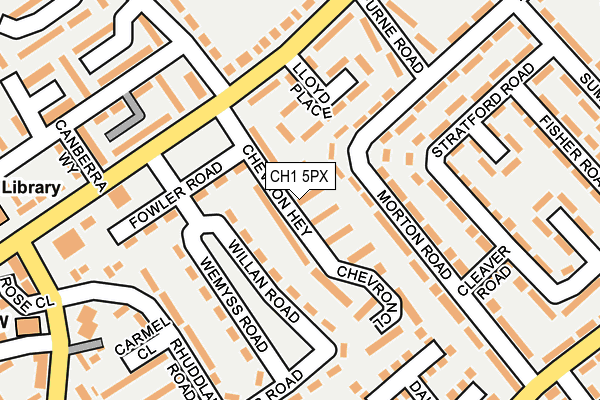 CH1 5PX map - OS OpenMap – Local (Ordnance Survey)