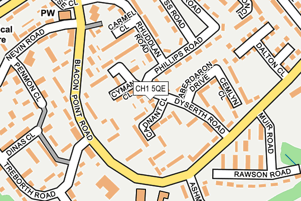 CH1 5QE map - OS OpenMap – Local (Ordnance Survey)