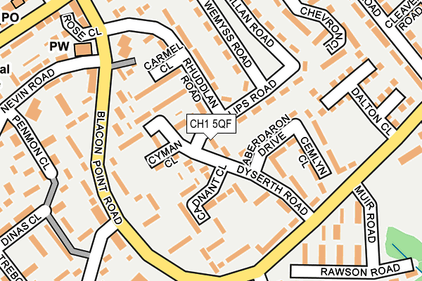 CH1 5QF map - OS OpenMap – Local (Ordnance Survey)