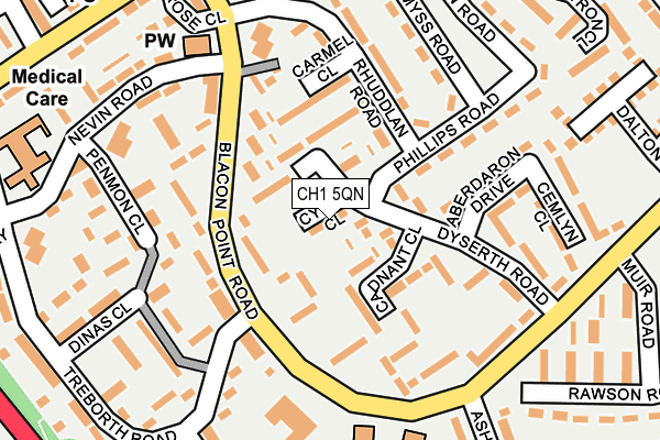 CH1 5QN map - OS OpenMap – Local (Ordnance Survey)