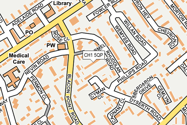 CH1 5QP map - OS OpenMap – Local (Ordnance Survey)