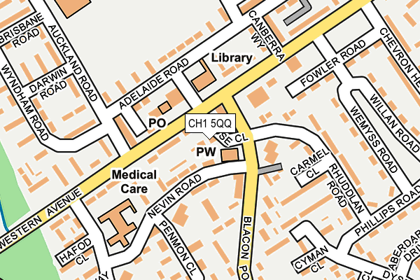 CH1 5QQ map - OS OpenMap – Local (Ordnance Survey)