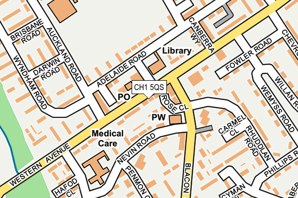 CH1 5QS map - OS OpenMap – Local (Ordnance Survey)