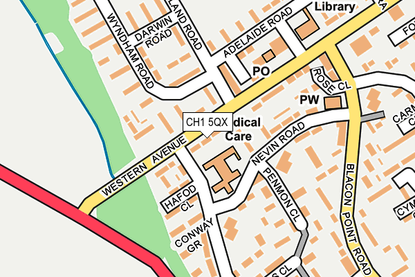 CH1 5QX map - OS OpenMap – Local (Ordnance Survey)