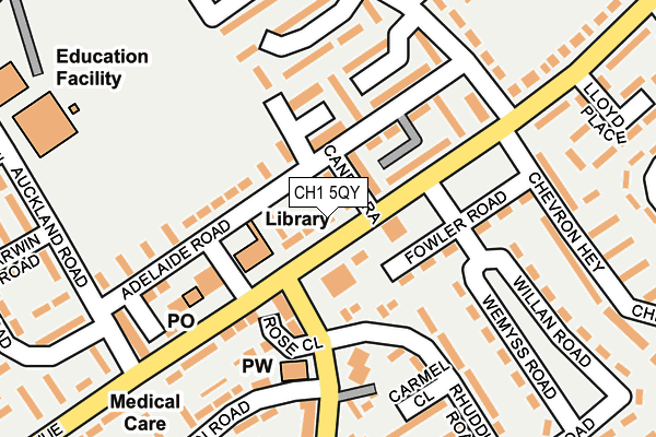 CH1 5QY map - OS OpenMap – Local (Ordnance Survey)