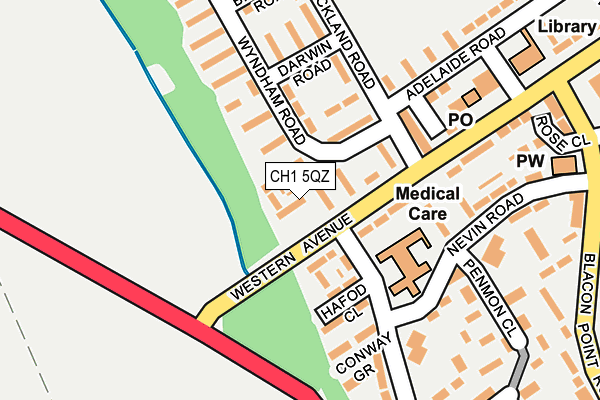 CH1 5QZ map - OS OpenMap – Local (Ordnance Survey)