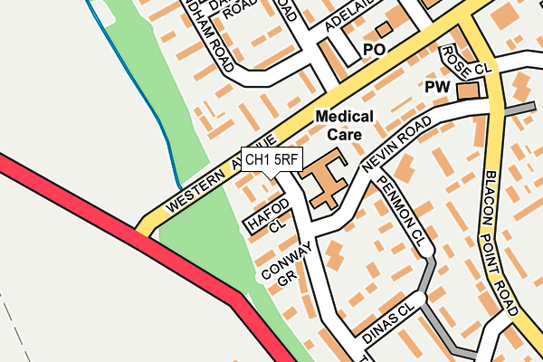 CH1 5RF map - OS OpenMap – Local (Ordnance Survey)