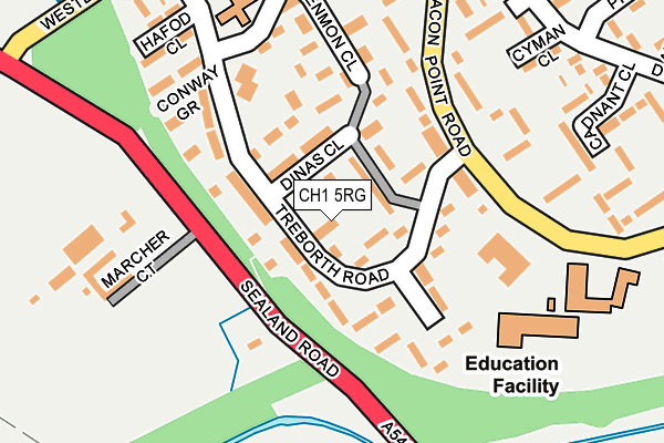 CH1 5RG map - OS OpenMap – Local (Ordnance Survey)